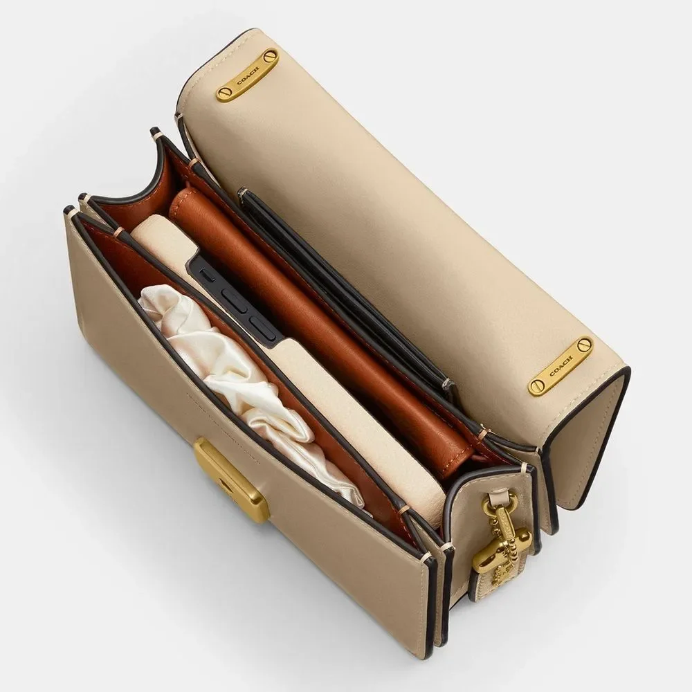 NWT Coach Bandit Crossbody Bag Luxe Refined Calf Leather Black Silver CD724 - Picture 15 of 16